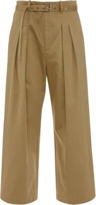 Wide-Leg Tailored Trousers-BK