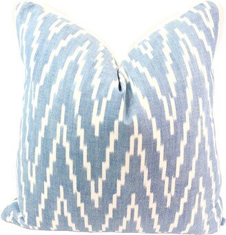 Schumacher Kasari in Blue, Decorative High End Pillow Covers, Designer Fabrics