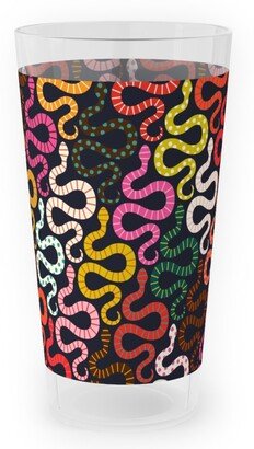 Outdoor Pint Glasses: Snake-A-Delic - Multi Outdoor Pint Glass, Multicolor