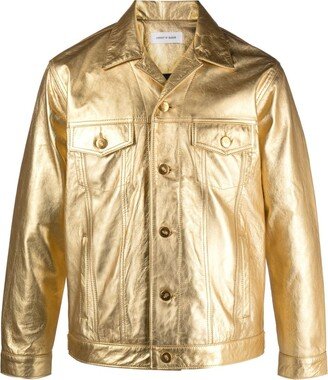 Tonal Faux-Leather Jacket