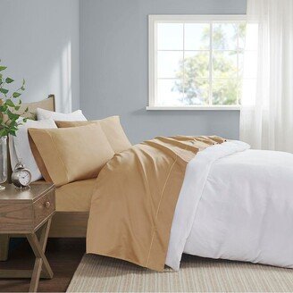 Gracie Mills 4-pc 600 Thread Count Pima Cotton Sateen Sheet Set, Gold - California King