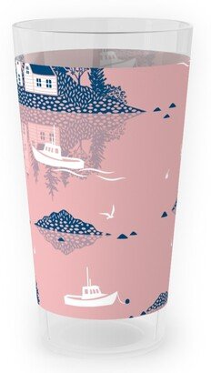 Outdoor Pint Glasses: Maine Islands - Muted Pink Outdoor Pint Glass, Pink