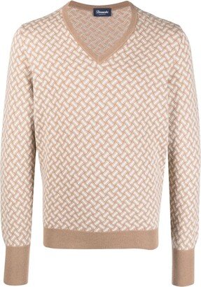 Biscottino V-neck cashmere jumper