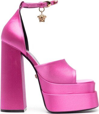 Satin platform sandals