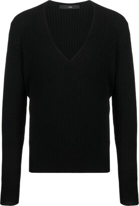 SAPIO V-neck virgin wool jumper