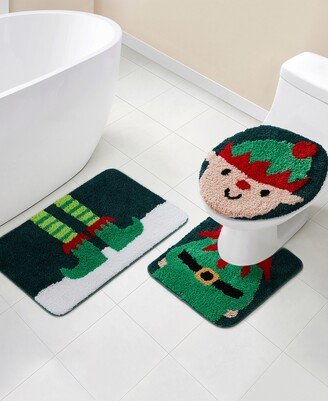 Elf Green Holiday 3-Pc. Contour Bath Set