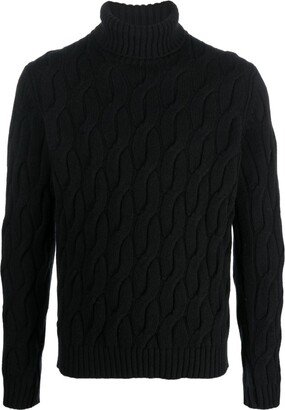 Roll-Neck Cable-Knit Jumper