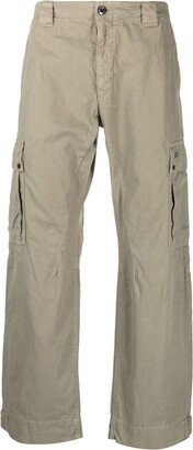 Straight-Leg Cotton Cargo Trousers