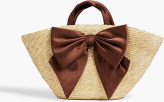 Carlotta bow-embellished straw tote-AA