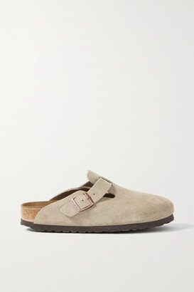 Boston Suede Clogs - Brown-AB