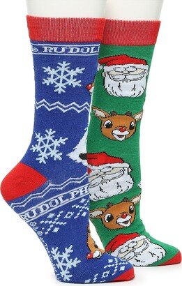 Rudolph Crew Socks 2 Pack