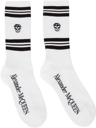 White Skull Sports Socks