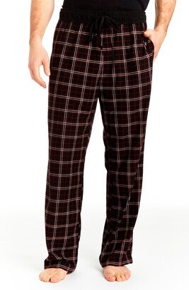 Brushed Flannel Plaid Print Pajama Pants