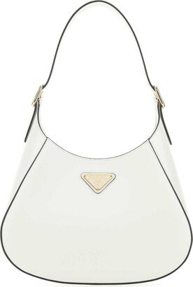 Logo Plaque Zip-Up Hobo Bag