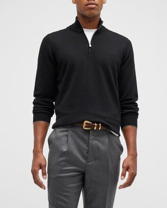 Men's Cashmere Quarter-Zip Sweater-AD