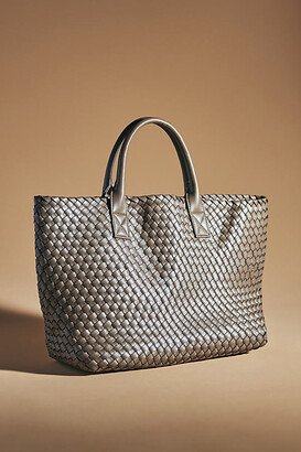 By Anthropologie Woven Faux Leather Tote