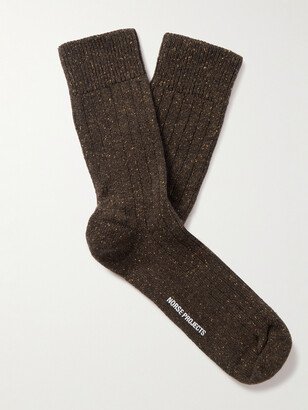 Bjarki Donegal Wool-Blend Socks