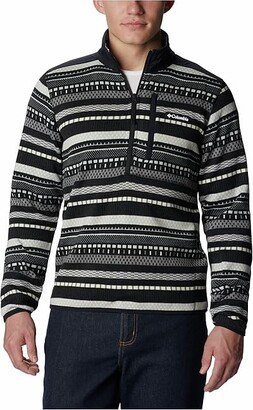 Sweater Weather II Printed 1/2 Zip (Shark Apres Stripe) Men's Clothing