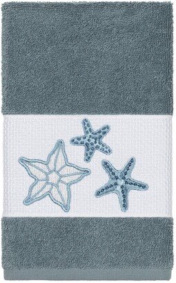 Lydia Embellished Hand Towel - Teal