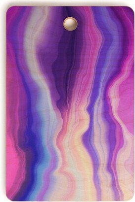 Marta Barragan Camarasa Lilac luminous strokes Rectangular Cutting Board
