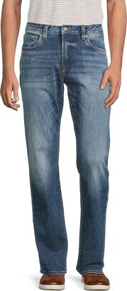 Straight Fit Washed Jeans