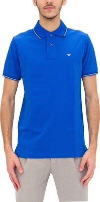 Logo Printed Short Sleeved Polo Shirt-AC