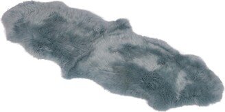 Sheepskin Long Double Rug - Silvergrey