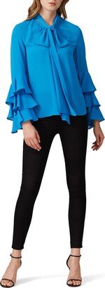 Prabal Gurung Collective Rent the Runway Pre-Loved Blue Bell Sleeve Blouse