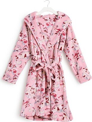 Women' Fleece Pluh Fleece Robe Botanical Pailey Pink