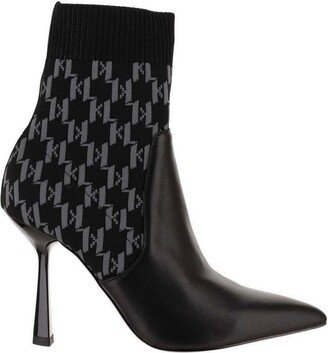 High Heel Monogram Ankle Boots