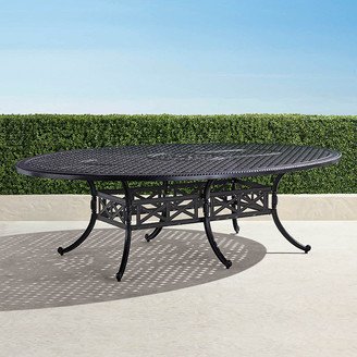 Carlisle Oval Cast-top Dining Table in Onyx Finish