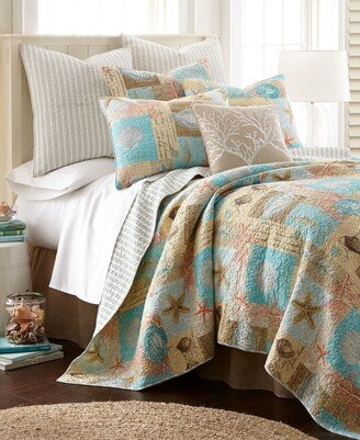 Bridgetown Coastal Print Reversible Quilt Set, King