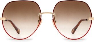 Ch0135s Gold Sunglasses