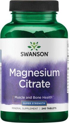 Swanson Health Products Swanson Magnesium Citrate - Super Strength 112.5 mg 240 Tabs
