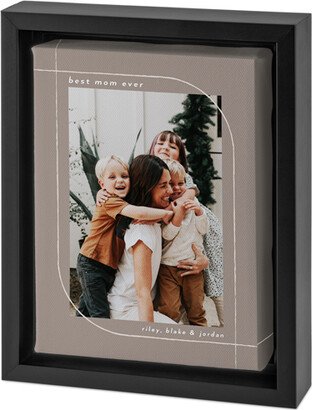 Tabletop Framed Canvas Prints: Rounded Mod Border Tabletop Framed Canvas Print, 5X7, Black, Tabletop Framed Canvas Prints, Gray