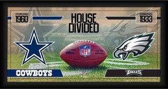 Fanatics Authentic Dallas Cowboys vs. Philadelphia Eagles Framed 10 x 20 House Divided Football Collage