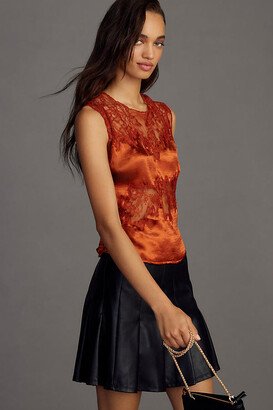 By Anthropologie Shine Lace Mix Tank Top