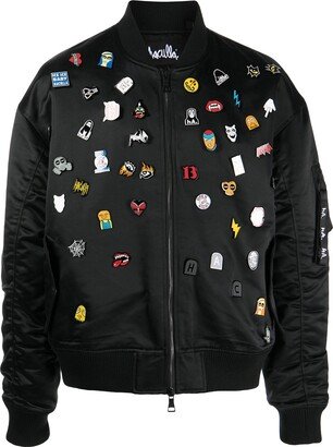 Decorative Pin-Detail Bomber Jacket