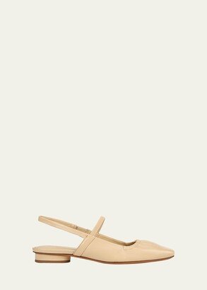 Venice Leather Slingback Ballerina Flats-AA