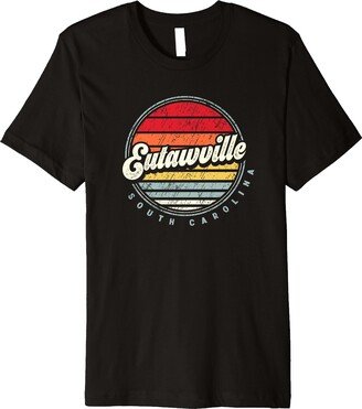 Eutawville, SC Retro Sunset Souvenir Retro Eutawville Home State Cool 70s Style Sunset Premium T-Shirt