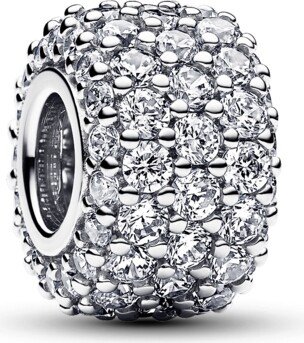 Cubic Zirconia Pave Triple-Row Charm