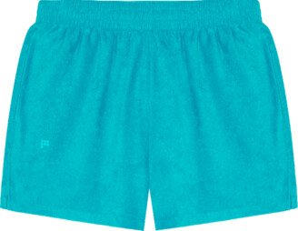 Towelling Shorts — peacock blue XXS