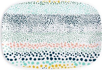 Serving Platters: Little Textured Dots - Multi Serving Platter, Multicolor