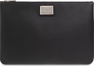 Clutch With Logo - Black