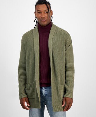 Men's Ribbed Shawl-Collar Cardigan, Created for Macy's