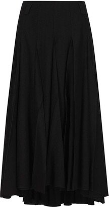 High-Waist A-Line Midi Skirt-AA