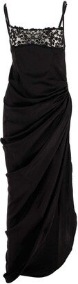 Long Asymmetric Lingerie Dress-AA