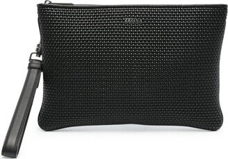 Black Leather Clutch Bag