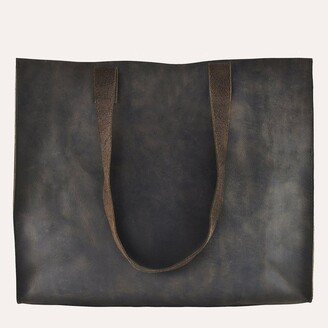 Kiko Leather Raw Edge Tote