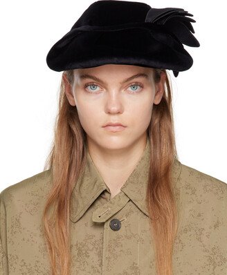 Black Appliqué Beret